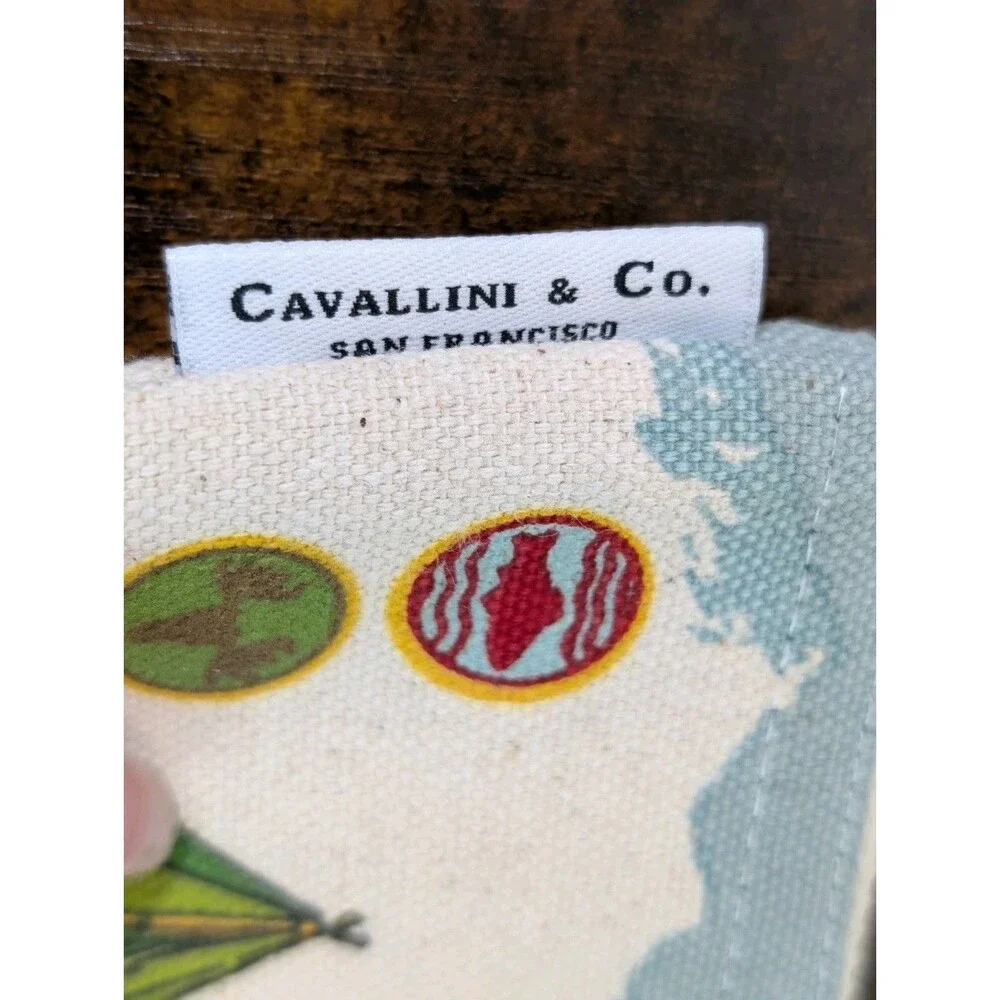 Cavallini & Co Vintage Camping Pouch Canvas Zipper Bag Bear Canoe National Parks
